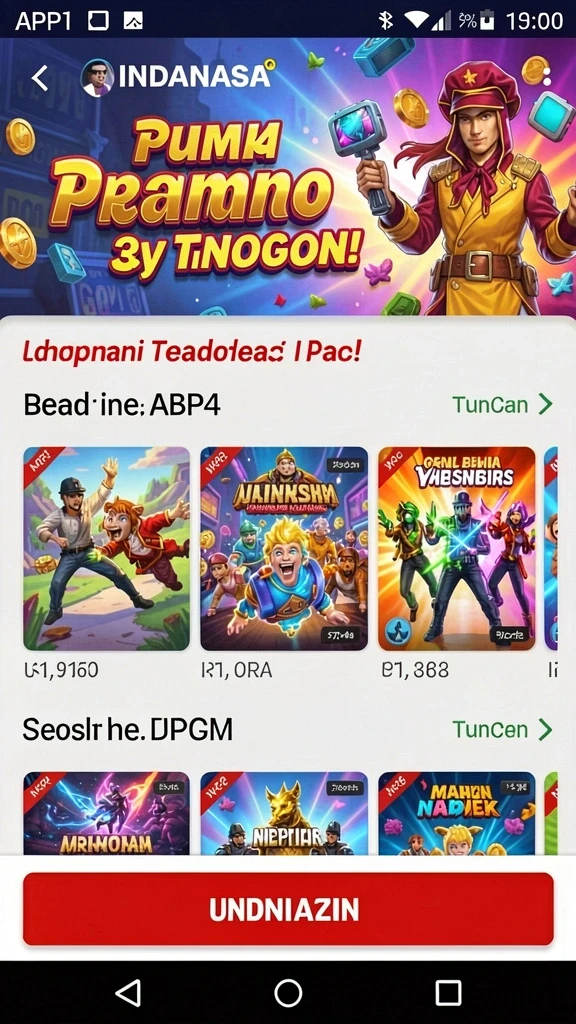 Karakter-karakter lucu yang bisa dipilih untuk bermain.