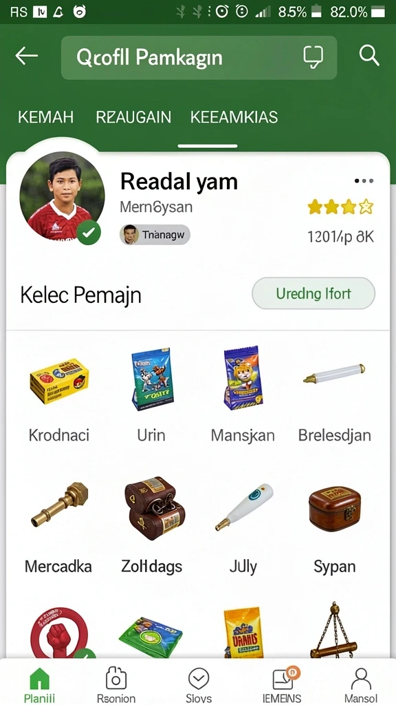 Antarmuka utama yang menarik dan mudah digunakan.
