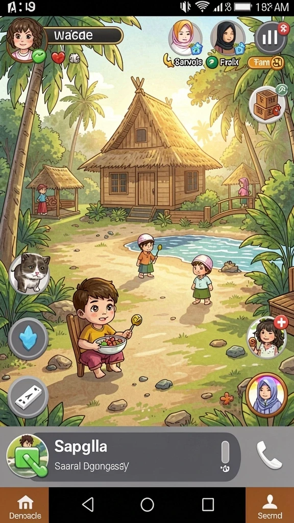 Screenshot menampilkan karakter utama DKK dalam misi aksi.