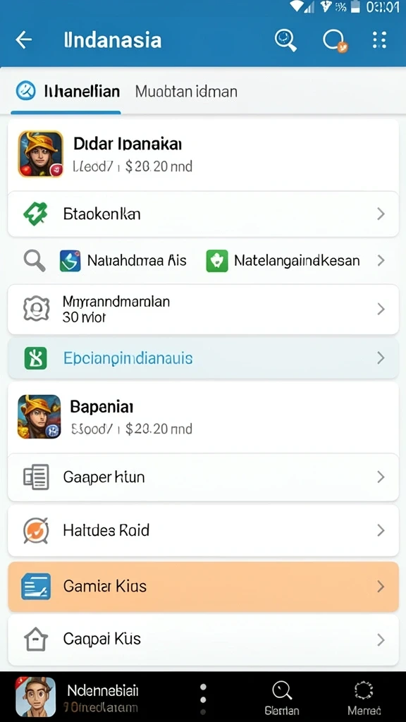 Leaderboard menampilkan skor terbaik para pemain.