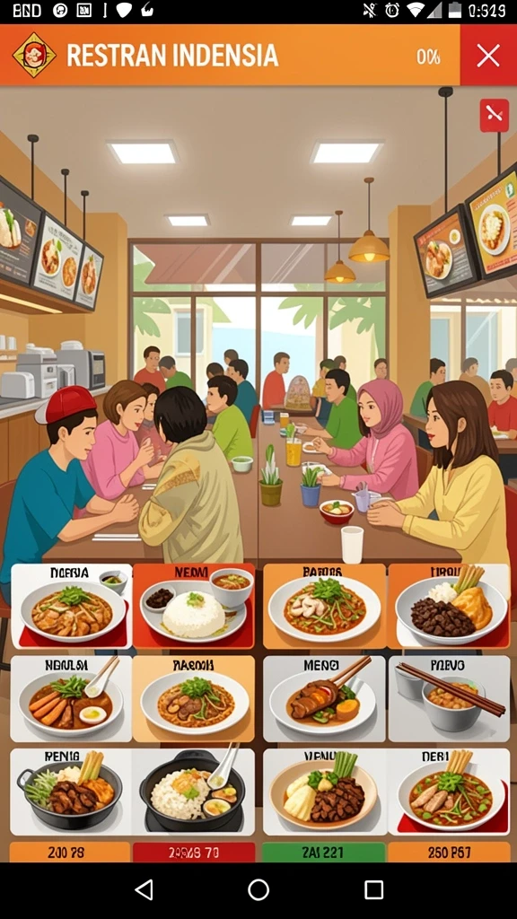 Berbagai karakter unik untuk dipilih.