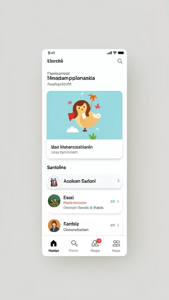 Tampilan menu utama yang menarik dan mudah dinavigasi.