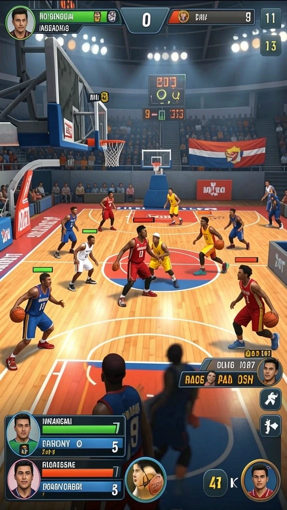 Pemandangan gameplay yang menegangkan dan seru.
