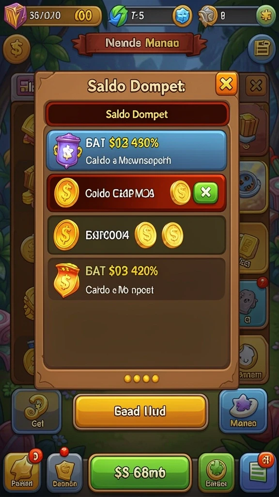 Tampilan mesin slot yang menarik dan berwarna-warni.