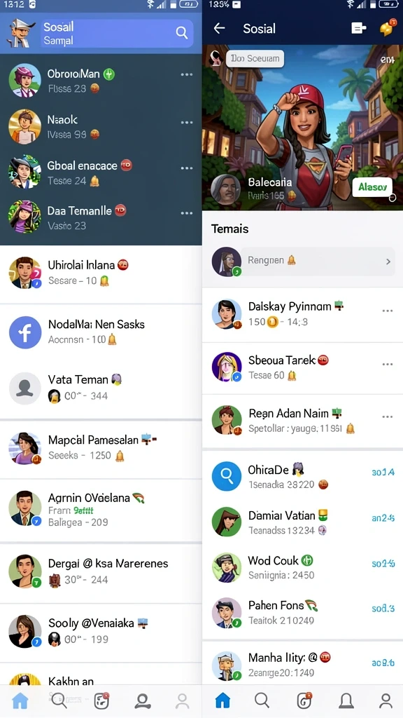 Tampilan mesin slot yang menarik perhatian dan berwarna-warni.