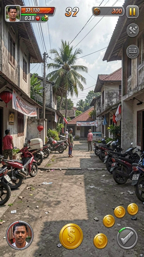 Screenshot memperlihatkan fitur kustomisasi karakter yang menarik.