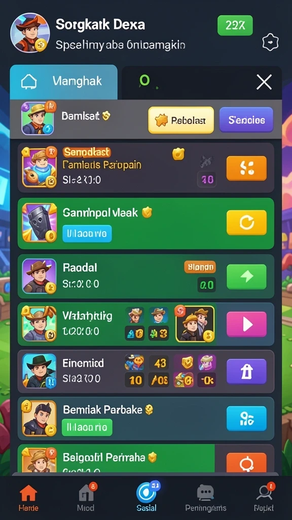 Tampilan awal yang menarik dan penuh warna.