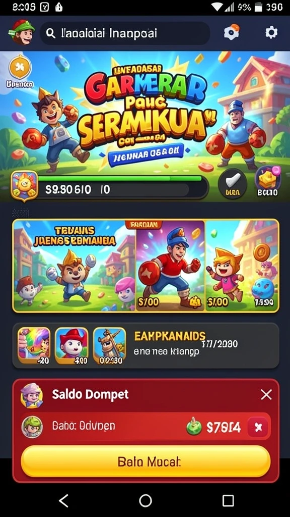 Tampilan grafis yang menarik dan penuh warna.